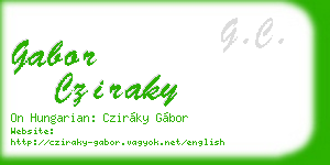 gabor cziraky business card